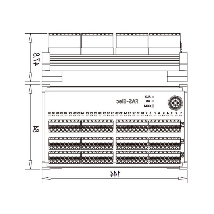 IP20、IO-Link Hub、PNP、32DO、端子式模块、00BH14